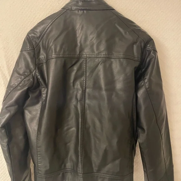 Calvin Klein Faux Leather Biker Jacket Men's Size Small - Picture 2 of 14